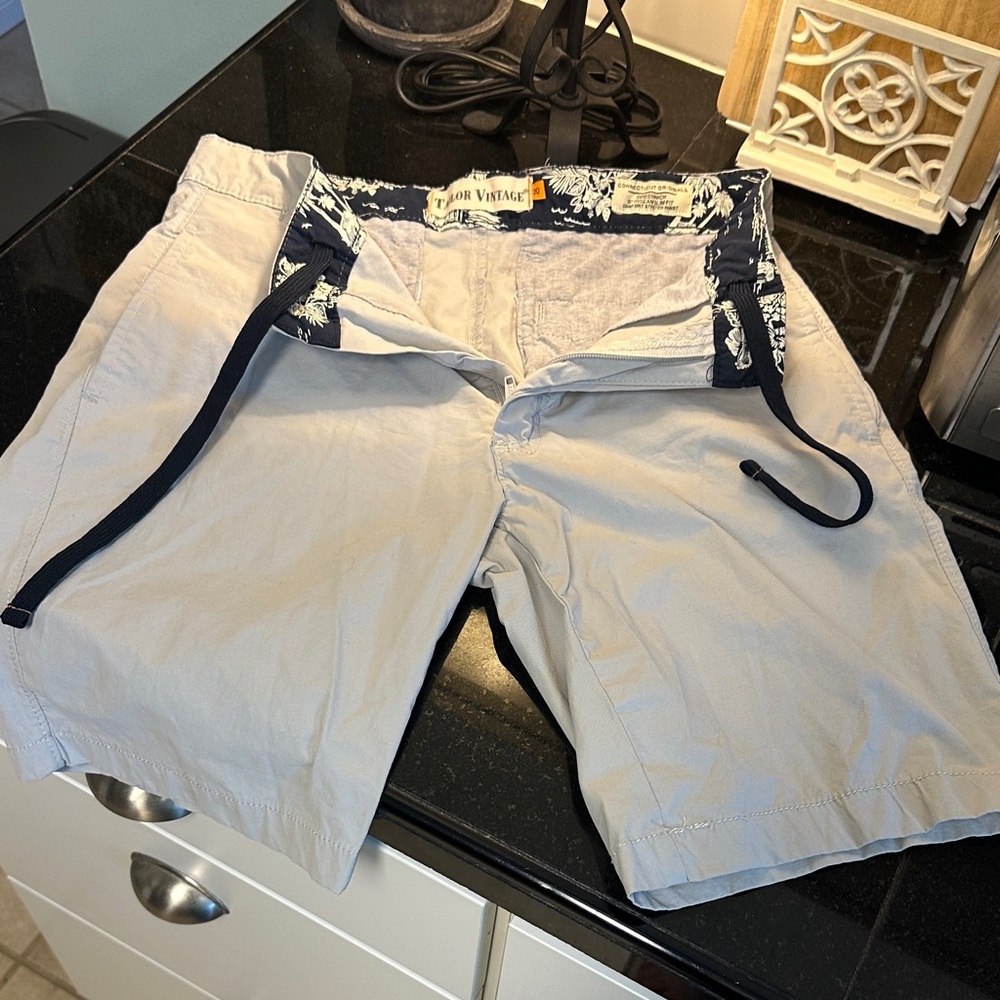 Vintage Light Gray Casual Shorts